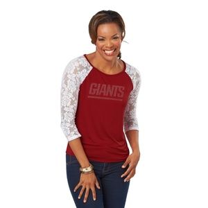 🇺🇸 3/$30 NYG Meesh & Mia TM Spirit lace ls top